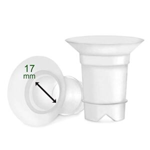 Maymom Flange Inserts 17 mm for Freemie 25 mm Collection Cup. 2pc/each (semi transparent)