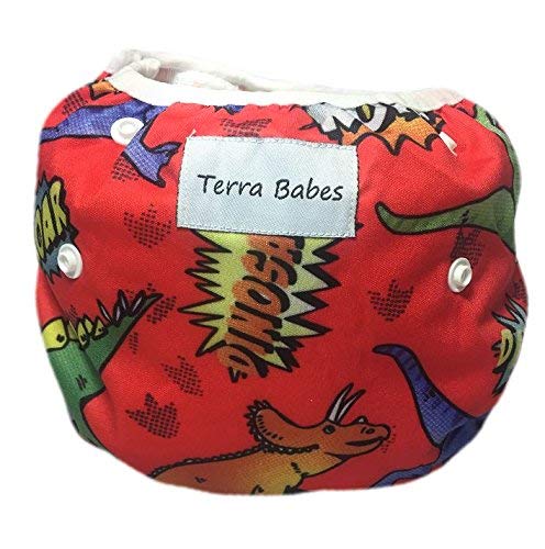 Reusable Swim Diaper – One Size Adjustable, Absorbent, Travel for Babies & Toddlers 0-36 Months up to 30 lbs by Eco-Friendly Terra Babes (Dinosaur) | The Storepaperoomates Retail Market - Fast Affordable Shopping