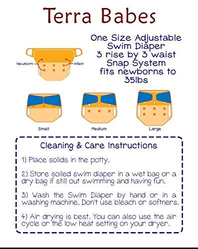 Reusable Swim Diaper – One Size Adjustable, Absorbent, Travel for Babies & Toddlers 0-36 Months up to 30 lbs by Eco-Friendly Terra Babes (Dinosaur) | The Storepaperoomates Retail Market - Fast Affordable Shopping