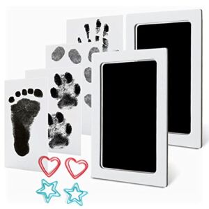 Baby Inkless Footprint Kit Handprint Pet Paw Print Kit Ink Pads 2 Packs Medium Size