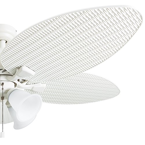 Honeywell Ceiling Fan 50509-01 Palm Lake Ceiling Fan, 50509-01, 52-Inch Tropical, Five Palm Leaf/Wicker Blades, Indoor/Outdoor, White | The Storepaperoomates Retail Market - Fast Affordable Shopping