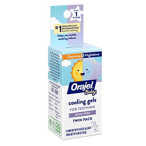 Orajel Baby Daytime and Nighttime Non-Medicated Cooling Gels for Teething, 2 tubes, 0.18 oz each | The Storepaperoomates Retail Market - Fast Affordable Shopping