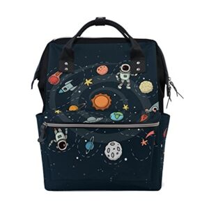 MaMacool Mummy bag Diaper Tote Bags Larger Capacity Baby Nappy Bag Outer Space Muti-Function Travel Backpack