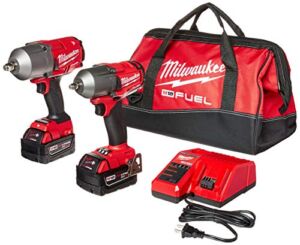 Milwaukee 2 PC M18 FUEL Auto Kit – 1/2″ Impact Wrench and 3/8″ Impact Wrench