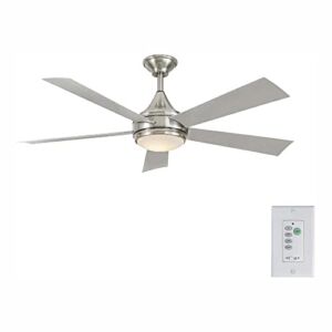 Home Decorators YG533-SST-BN Hanlon 52 in. LED Indoor/Outdoor Stainless Steel Ceiling Fan