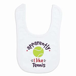 Tennis Baby & Infant Bib | Apparently, I like Tennis | Soft Microfiber Bib