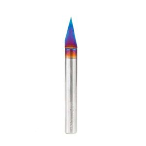 Amana Tool 45771-K Solid Carbide Spektra Extreme Tool Life Coated 30 Degree Engraving 0.005 Tip Width x 1/4 SHK x 2-1/4 Inch Long Signmaking Router Bit