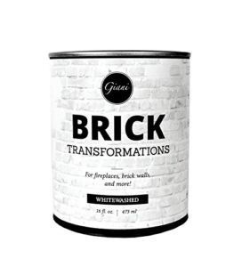 Giani Brick Transformations Whitewash Paint for Brick and Fireplaces- 16 oz Pint