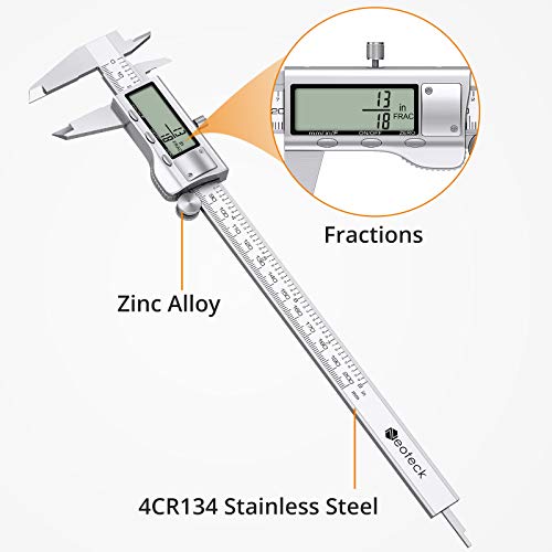 Neoteck 8 inch Digital Caliper, Stainless Electronic Calipers Measuring Tool, Fractions/inch/Millimeter Conversion – [Upgrade] | The Storepaperoomates Retail Market - Fast Affordable Shopping