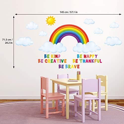 DECOWALL SG-1713 Rainbow and Clouds Kids Wall Stickers Wall Decals Peel and Stick Removable Wall Stickers for Kids Nursery Bedroom Living Room décor | The Storepaperoomates Retail Market - Fast Affordable Shopping