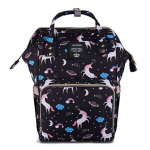 Unicorn Diaper Bag Backpack, Women Waterproof Travel Nappy Bag for Baby Care