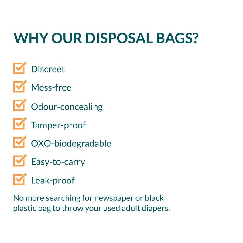 Sirona Premium Adult Diaper Disposal Bags – Pack of 60 | Nature Friendly Odor Sealing Bags for Discreet Disposal of Adult Diapers, Baby Diapers and Feminine Hygiene Products | Travel Friendly Bags | The Storepaperoomates Retail Market - Fast Affordable Shopping