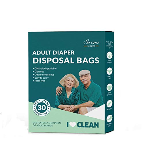 Sirona Premium Adult Diaper Disposal Bags – Pack of 60 | Nature Friendly Odor Sealing Bags for Discreet Disposal of Adult Diapers, Baby Diapers and Feminine Hygiene Products | Travel Friendly Bags | The Storepaperoomates Retail Market - Fast Affordable Shopping
