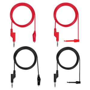 Sumnacon Multimeter Test Lead Set – Stackable Banana Plug to Minigrabber, Banana Plug to Alligator Clips Test Cable Kit, Flexible Silicone Electrical Test Wire Leads with Protective