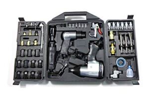 DP Dynamic Power 50 Piece Air Tool Kit. 1-1/2” Impact Wrench, 1-3/8” Ratchet Wrench, 5-Air Hammer w/Chisels, and other great tools. D-W3-50K
