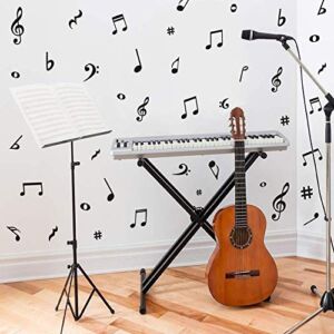 ARTTOP Musical Note Wall Decals ,Creative Music Notes Removable Vinyl Wall Stickers for Classroom Kids Room Music Studio Decoration
