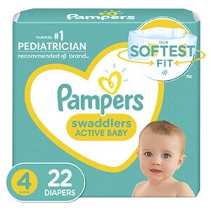 Pampers Swaddlers, Diapers Size 4, 22 Count
