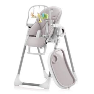 Sweety Fox Baby High Chair Adjustable to 7 Different Heights – Grey Baby Chair – Silla para Comer de Bebe – Foldable High Chairs for Babies and Toddlers