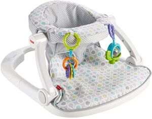 Fisher-Price Portable Baby Seat with Toys, Baby Chair for Sitting Up, Sit-Me-Up Floor Seat, Honeydew Drop