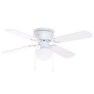 Hampton Bay UB42SWH-SH Littleton 42 in. Indoor White Ceiling Fan with Light Kit