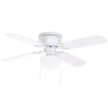 Hampton Bay UB42SWH-SH Littleton 42 in. Indoor White Ceiling Fan with Light Kit | The Storepaperoomates Retail Market - Fast Affordable Shopping