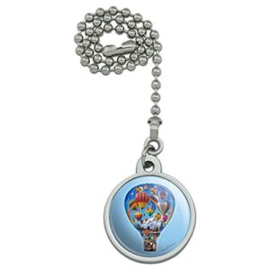 GRAPHICS & MORE Hot Air Balloons in Balloon Ceiling Fan and Light Pull Chain