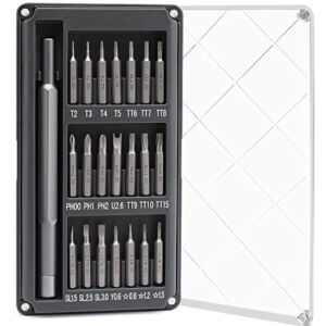 Precision Screwdriver Set with 21 Bits,Electronics Repair Mini Tool Kit, Small Magnetic Torx Screwdriver Set Fixing Most Electronics as iPhone, MacBook, Watches, Laptop, Camera (21 in 1)