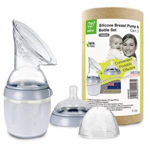 haakaa Manual Breast Pump Breast Milk Collector Gen 3 Multi-Functional Feeding Set 5.4oz/160ml