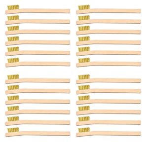 24 Pack Brass Wire Brush Tooth Brushes