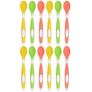 Amazon Brand – Solimo Soft Tip Baby Spoons (Pack of 12)
