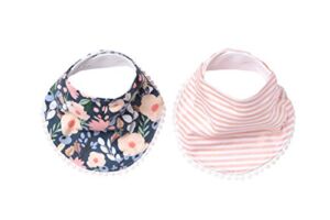 Copper Pearl Baby Bandana Drool Bibs for Drooling and Teething 2-Pack Fashion Bibs Gift Set “Audrey