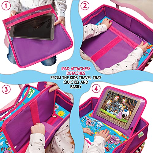 ECOFANTASY Kids Travel Tray w/Dry Erase Top – Car Seat Travel Tray Table for Toddler – Travel and Road Trip Essentials Kids – Car Lap Desk with Storage | The Storepaperoomates Retail Market - Fast Affordable Shopping