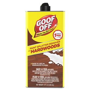 Goof Off FG900 Splatter Hardwoods Dried Paint Remover, – 12 oz. can, 12 Ounces