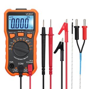 Neoteck 6000 Counts TRMS Auto Ranging Digital Multimeter NCV Detector DC AC Voltage Current Meter Temperature Capacitance Diode and Continuity Tester