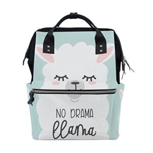 Baby Diaper Nappy Bag Travel Backpack Mommy Bag Cute Cartoon Llama for Mom Dad M by Top Carpenter