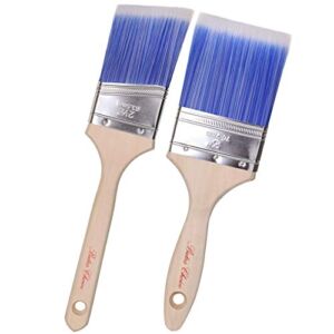 Bates Paint Brushes- 2 Pack, Wood Handle, Paint Brush, Paint Brushes Set, Professional Brush Set, House Paint Brush, Trim Paint Brush, Sash Paint Brush