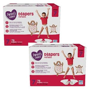 Parent’s Choice Diapers (Size 7, Count 78, Pack of 2)