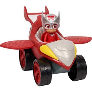 PJ Masks Power Racers Vehicles, Articulated Owlette Figure and Owl Glider, Red PJ Mask, by Just Play