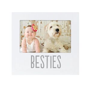 Pearhead Besties Baby and Pet Picture Frame, Baby and Pet Keepsake Frame, Holiday Gift Idea, Christmas Pet or Baby Gift, White