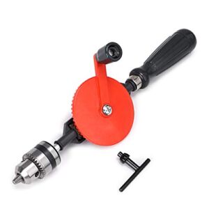 Skelang Hand Drill 3/8-Inch Capacity Powerful and Speedy Manual Hand Drill With Finely Cast Steel Double Pinions Design, 3 Jaw Chucks and ABS Anti Slip Handle