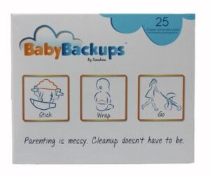 BabyBackups Diaper Extender Pads, 25 Pack – Prevent Diaper Blowouts