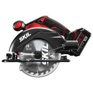 SKIL 20V 6-1/2 Inch Circular Saw, Includes 5.0Ah PWRCore 20 Lithium Battery and Charger – CR540603