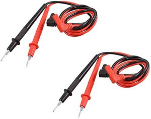 LDEXIN 2PCS Replacement Test Lead, Soft Silicone Electrician Test Leads CAT III 1000V & CAT IV 600V, 31″/ 79cm length