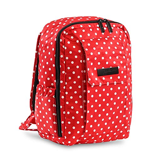 JuJuBe MiniBe Small Backpack, Onyx Collection – Black Ruby – Red/White Polka Dots | The Storepaperoomates Retail Market - Fast Affordable Shopping