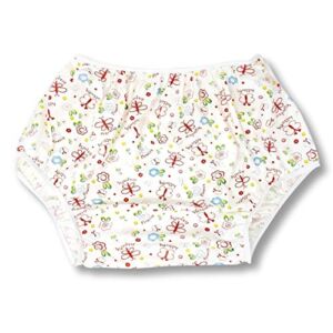 Rearz – Plus Size Plastic Pants – White Butterfly (2 Pack) (3X-Large)