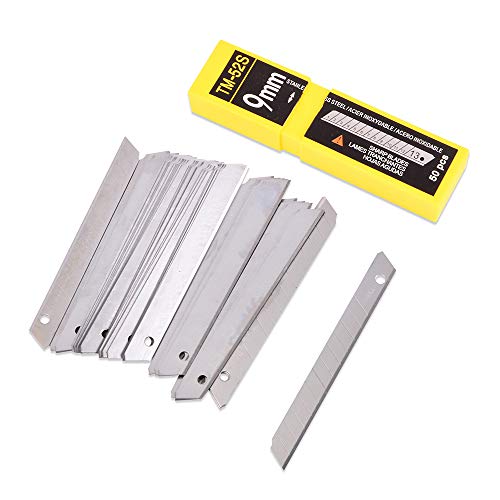 9mm Utility Knife Replacement Blades, Snap Off Blades for 9MM Universal Art Knife,Stainless Steel Blades Use in Office, Home, Arts, Crafts – 100PCS | The Storepaperoomates Retail Market - Fast Affordable Shopping