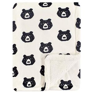 Yoga Sprout Mink Blanket with Sherpa Backing, Bear