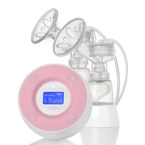 Unimom Double Electric Breast Pump –No Back Flow Hygienic Design, Certified Multi-User – BPA Free – Adjustable Suction, Pumping and Massaging Modes and Speeds – Touch LCD Display – by Unimom