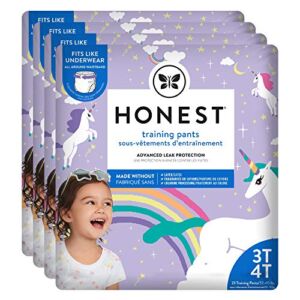 The Honest Company Toddler Training Pants, Unicorns, 3T/4T, 23 count(pack of 4)