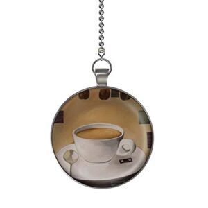 Gotham Decor Coffee and Beans Ceiling Fan/Light Pull Pendant with Chain